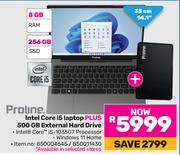 Proline Intel Core i5 Laptop Plus 500GB External Hard Drive
