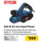 Ryobi 850W 82mm Hand Planer 742139