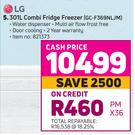 LG 301L Combi Fridge Freezer GC-F369NLJM