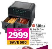 Milex 8L Dual Air Fryer