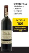 Springfield Whole Berry Cabernet Sauvignon-6 x 750ml