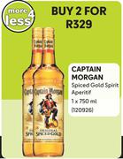 Captain Morgan Spiced Gold Spirit Aperitif-For 2 x 750ml