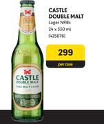 Castle Double Malt Lager NRBs-24 x 330ml Per Case