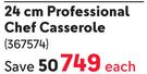 Legend 24cm Professional Chef Casserole-Each