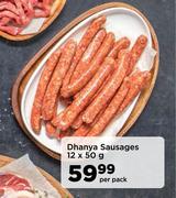 Dhanya Sausages-12 x 50g Per Pack