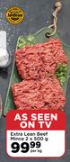 Extra Lean Beef Mince-2 x 500g Per kg