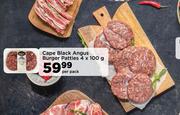 Cape Black Angus Burger Patties-4 x 100g Per Pack