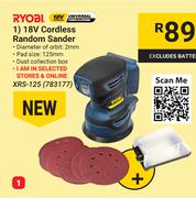 Ryobi 18V Cordless Random Sander XRS-125-Each