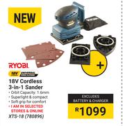 Ryobi 18V Cordless 3 In 1 Sander XTS-18