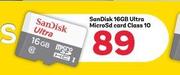 Sandisk 16GB Ultra Micro SD Card (Class 10)