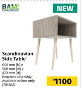 BAM Scandinavian Side Table-650mm (h) x 508mm (w) x 470mm (d)