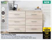 BAM Oslo Dressing Table-800mm (h) x 1.21m (w) x 420mm (d)
