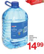 Spar Still Spring Water-5Ltr