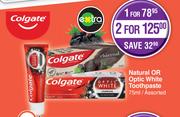 Colagate Natural Or Optic White Toothpaste Assorted-For 2 x 75ml