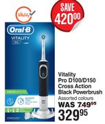 Oral-B Vitality Pro D100/D150 Cross Action Black Powerbrush