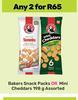 Bakers Snack Packs Or Mini Cheddars Assorted-For Any 2 x 198g