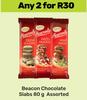 Beacon Chocolate Slabs Assorted-For 2 x 80g