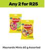 Maynards Minis Assorted-For 2 x 60g