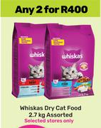Whiskas Dry Cat Food Assorted-For 2 x 2.7Kg