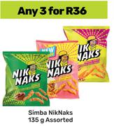 Simba Nik Naks Assorted-For Any 3 x 135g