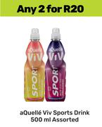 aQuelle Viv Sports Drink Assorted-For Any 2 x 500ml