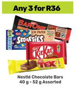 Nestle Chocolate Bars Assorted-For 3 x 40g-52g