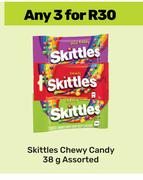 Skittes Chewy Candy Assorted-For 3 x 38g