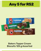 Bakers Topper Cream Biscuits Assorted-For 5 x 125g