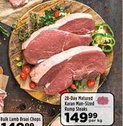 28 Day Matured Karan Man Sized Rump Steaks-Per kg