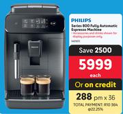Philips Series 800 Fully Automatic Espresso Machine-Each