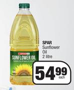 Spar Sunflower Oil-2L Each