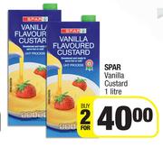 Spar Vanilla Custard-For 2 x 1L