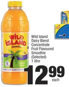 Wild Island Dairy Blend Concentrate Fruit Flavoured Smoothie (Selected)-1Ltr Each