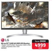 LG 27"(68cm) UHD 4K HDR LED Monitor LGE27UL500