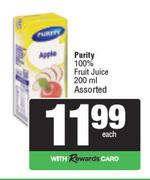 Purity 100% Fruit Juice Assorted-200ml