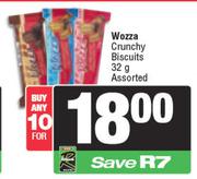 Wozza Crunchy Biscuits Assorted-For 10 x 32g