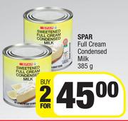 Spar Full Cream Condensed Milk-For 2 x 385g
