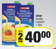 Spar Vanilla Custard-For 2 x 1L