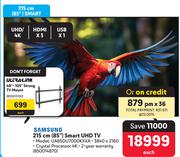 Samsung 215cm (85") Smart UHD TV UA85DU7000KXXA