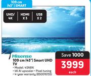 Hisense 109cm (43") Smart UHD TV 43A6N