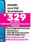 2 x Huawei Nova Y62 Smartphone-On 1.3GB Red Top Up Core More Data + Flexi 80