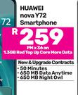 Huawei Nova Y72 Smartphone-On 1.3GB Red Top Up Core More Data
