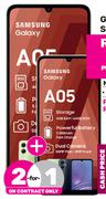 2 x Samsung Galaxy A05 Smartphone-On Red Flexi 150 + Flexi 80