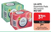 Lil Lets Essentials Pads (All Variants)-4 x 8's
