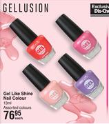 Gellusion Gel Like Shine Nail Colour Assorted Colours-13ml Each