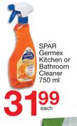 Spar Germex Kitchen Or Bathroom Cleaner-750ml Each