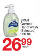 Spar Germex Hand Wash (Selected)-250ml Each