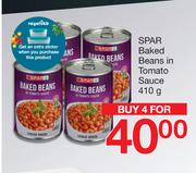 Spar Baked Beans In Tomato Sauce-For 4 x 410g