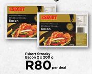 Eskort Streaky Bacon-2 x 200g Per Deal