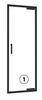 Sensea Easy Frame Kit For Pivot Shower Door Black (Frame And Kit Only) W80cm X H190cm 81504054